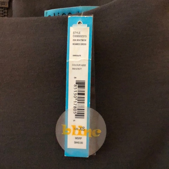 Alice + Olivia two tone grey leather dress - Picture 4 of 4